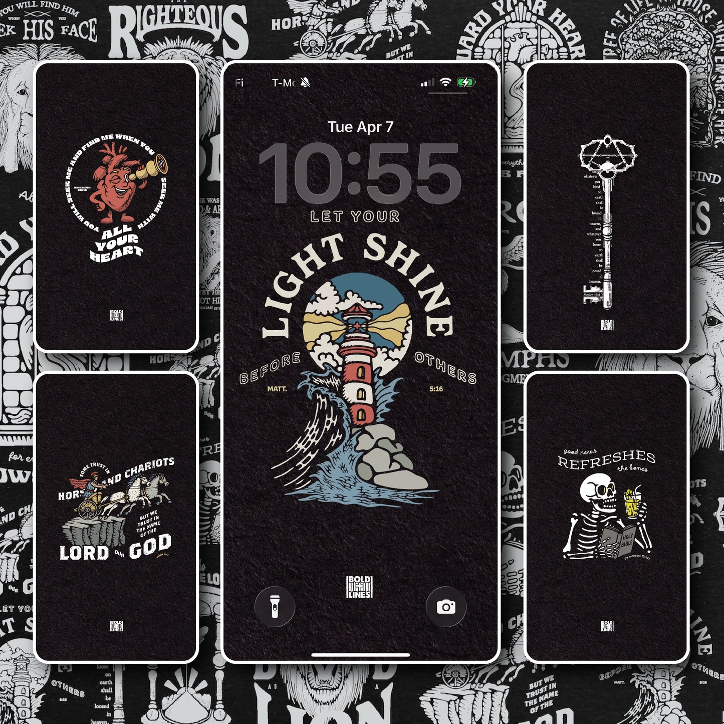 Free Christian iPhone Wallpaper Pack Vol. 2 | 5 Bold Lock Screens