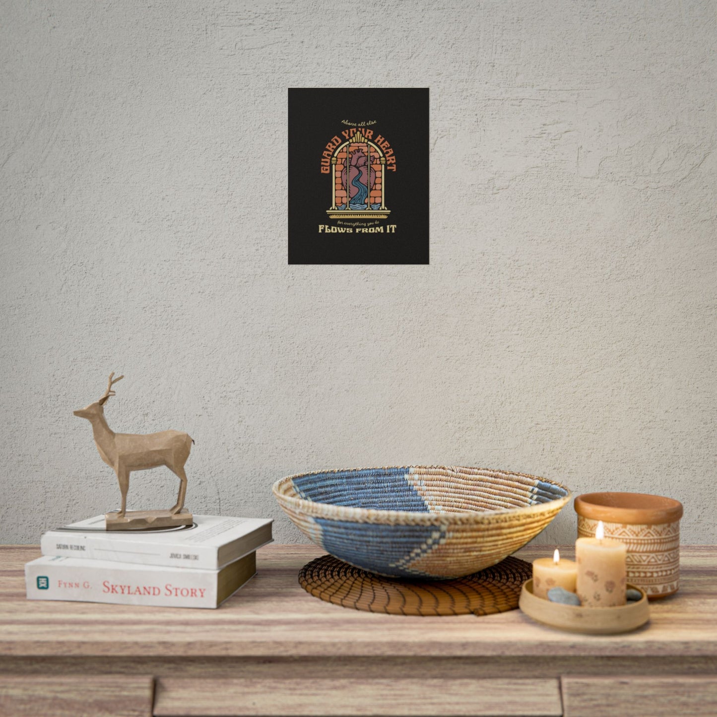 Guard Your Heart Christian Wall Art Print | Bible Verse Poster (Proverbs 4:23) – Multiple Sizes