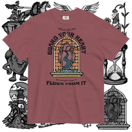 Guard Your Heart | Proverbs 4:23 | Comfort Colors Christian T-Shirt | Light Mode